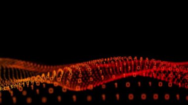 4K Teknolojik ikili kod arkaplanı