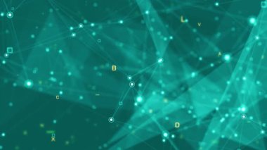 4K Teknolojik Ağ ve Dijital Arkaplan (döngüsel)