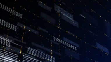 4K ikili kod dijital arkaplan (döngüsel)