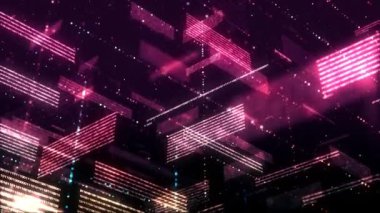 4K ikili kod dijital arkaplan (döngüsel)