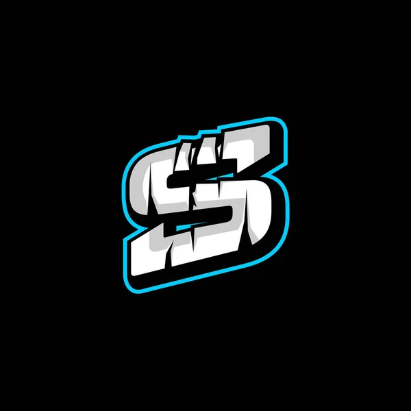 S吉祥物 Esport Logo Vector Eps — 图库矢量图片