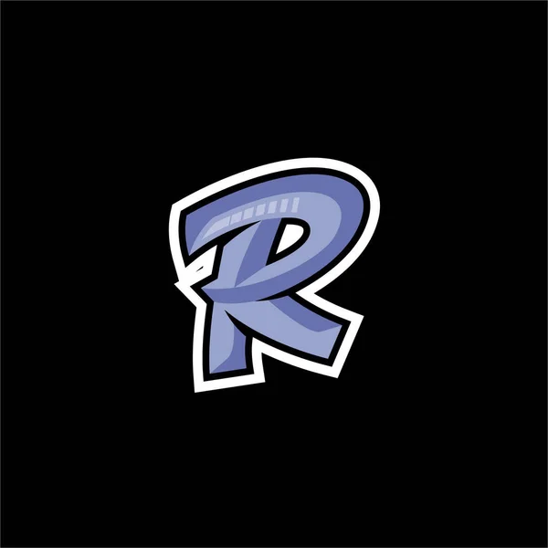 初期Rマスコット EsportロゴベクトルEps — ストックベクタ