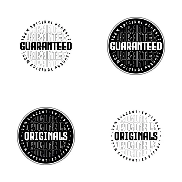 Vintage Guaranteed Original Badges Label Und Aufkleber Vektor Folge — Stockvektor