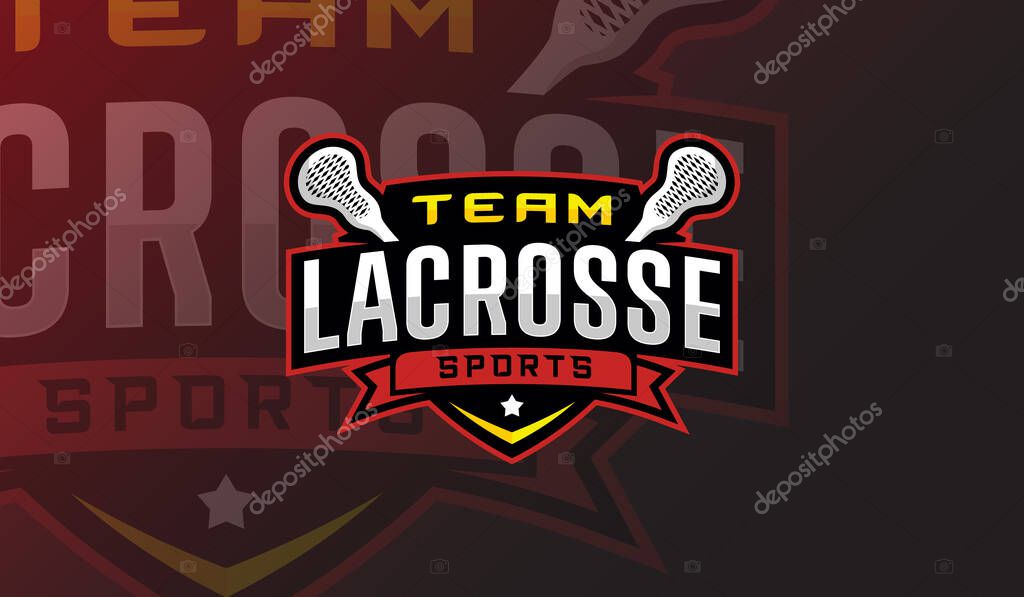 Lacrosse Logo sport  team logo  league  tournament  emblem design