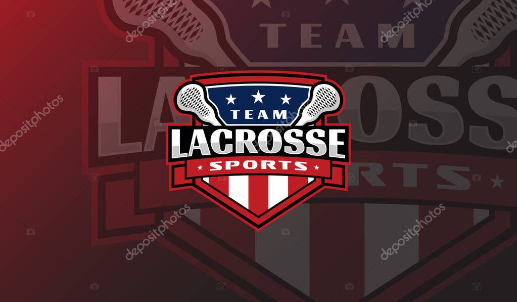 Lacrosse Logo sport  team logo  league  tournament  emblem design