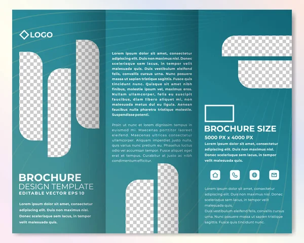 Moderne Broschüren Design Vorlage Mit Cooler Farbverlauf — Stockvektor