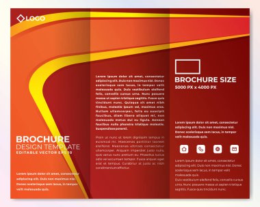 Serin eğimli modern broşür tasarım şablonu