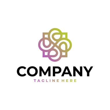 Modern infinity logo design with cool gradient