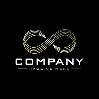 Modern infinity logo design with cool gradient