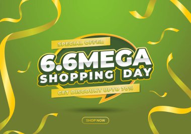 Her ayın kutlaması için satış promosyonu afişi tasarımı