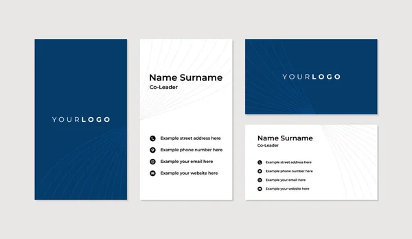 Modern Professional Business Card Design Template — Stock Vector