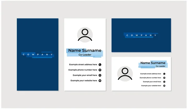 Plantilla Diseño Tarjetas Visita Moderna Profesional — Archivo Imágenes Vectoriales