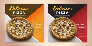 İçecekler, tatlı ve fast food için sosyal medya tasarım şablonu