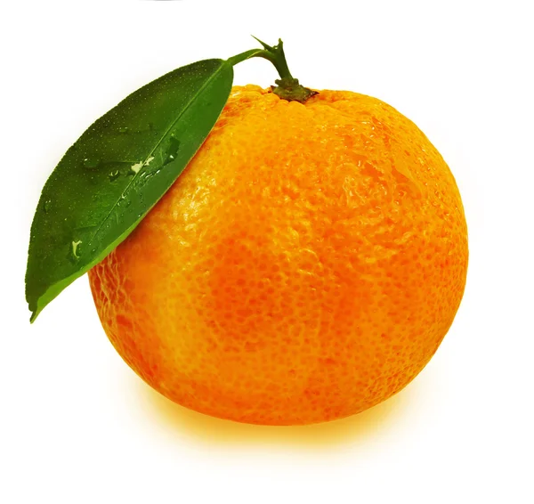 Tangerine з листям — стокове фото