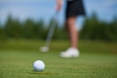 İçinde dokunarak golfçü