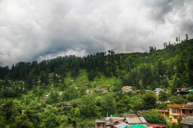 Mountain landscape in Himalayas. Kullu valley, Himachal Pradesh, India clipart