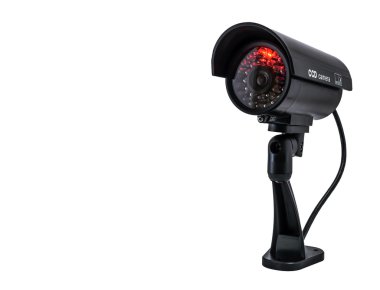 Beyaz arka plan üzerinde izole istihbarat Ccd kamera