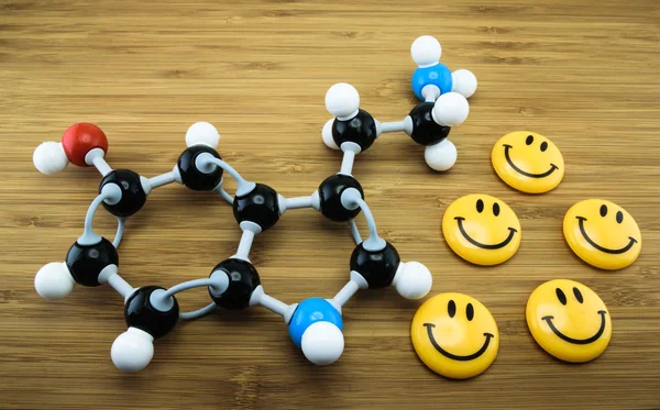 Estructura molecular de la serotonina — Foto de Stock