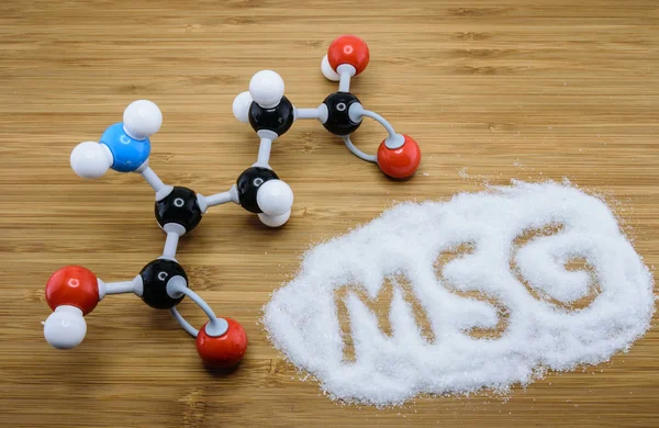 Molecular structure of Monosodium glutamate (MSG) — Stock Photo, Image