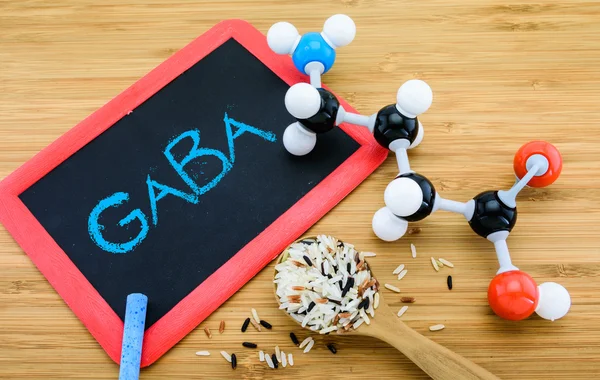 Ácido gamma-aminobutírico (GABA) en arroz germinado — Foto de Stock
