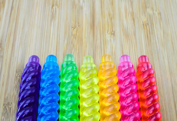 Background of Rainbow jelly stick for LGBT concept — Stock Photo, Image