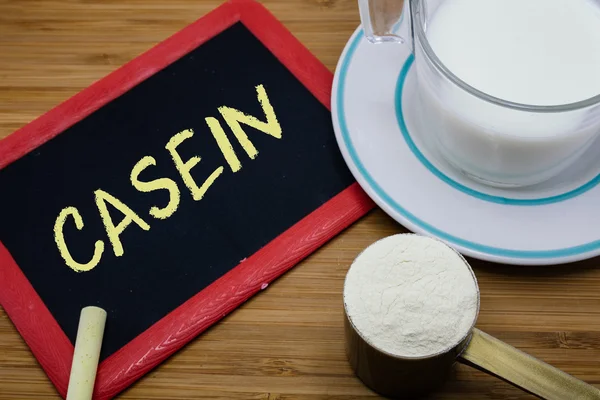 Concept of Casein in milk — Stock Photo, Image