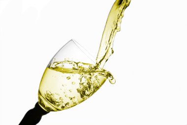 Şampanya şarap cam sıçramasına.