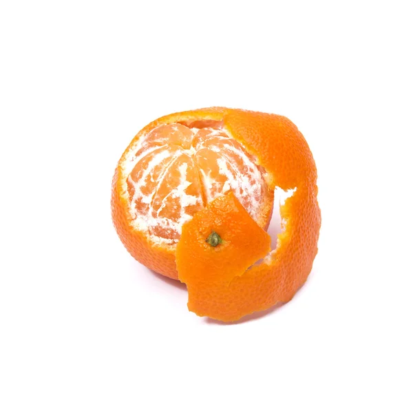 橘水果去皮的螺旋皮肤 — 图库照片