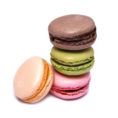 Renkli Fransız kurabiyeleri.