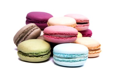 Renkli Fransız kurabiyeleri.