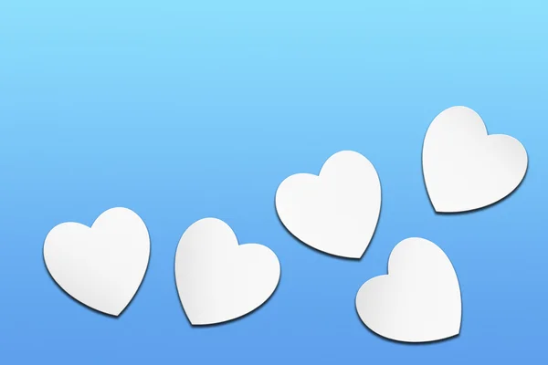 White lovely hearts — Stock Photo, Image