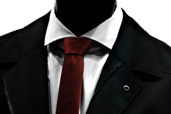 Cravatta rossa sopra abito elegante . — Foto Stock
