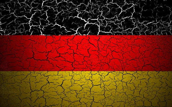 German flag. Shattered texture.