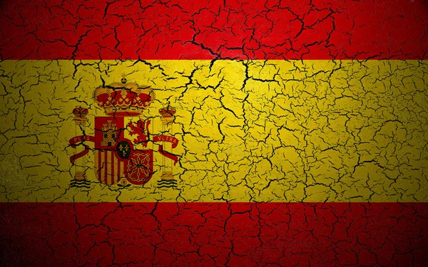 Bandera de España. Textura rota . — Foto de Stock