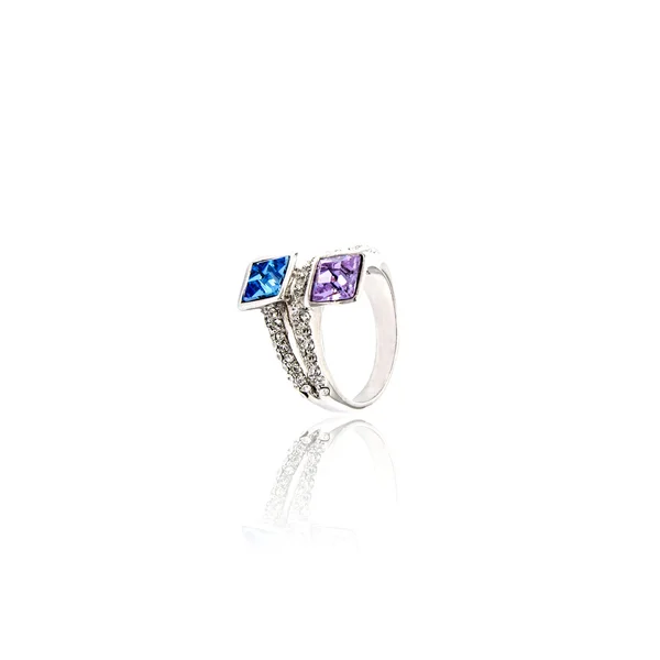 Diamond Ring isolated on white. — Stock Photo, Image