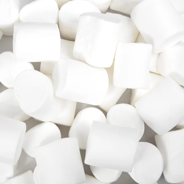 Marshmallows auf Weiß — Stockfoto