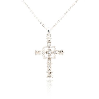 Gümüş haç kolye