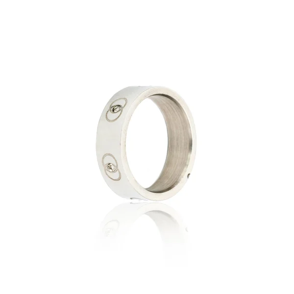 Moda Masculino anel de isolamento branco — Fotografia de Stock