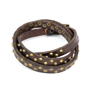 Beyaz izole moda erkek bilezik