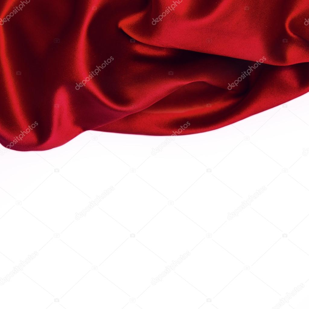 Red Satin border isolated on white