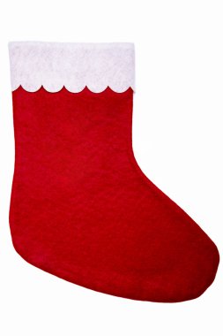 Beyaz arka planda izole edilmiş Noel çorapları