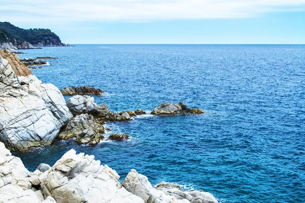 La côte rocheuse. Rocher dans la mer — Photo