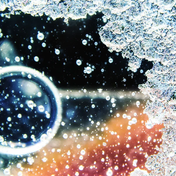 Art abstrait verre congelé fond flou — Photo