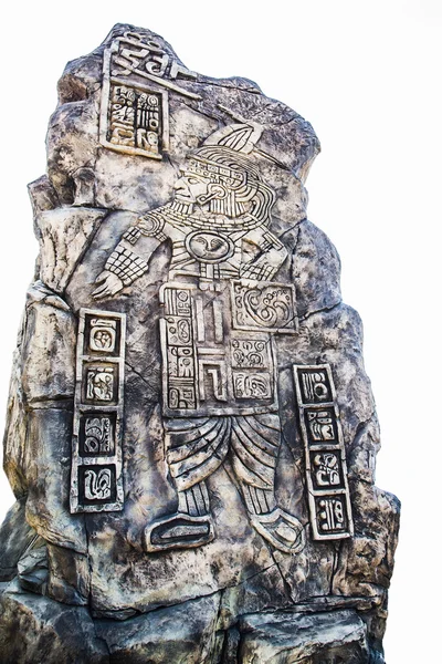Antigos hieróglifos maias em pedra — Fotografia de Stock