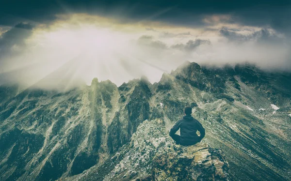 Meditation on a top — Stock Photo, Image