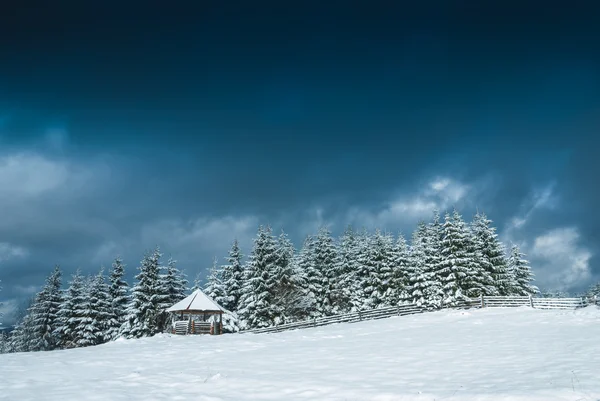 Cielo invernale drammatico — Foto Stock