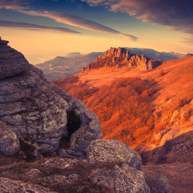 Vintage Crimea dağlar