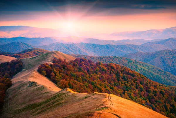 Carpathian autumn mountains — Stock Photo, Image