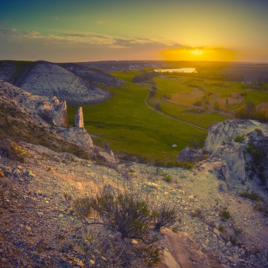 Güzel gündoğumu dağ Vadisi
