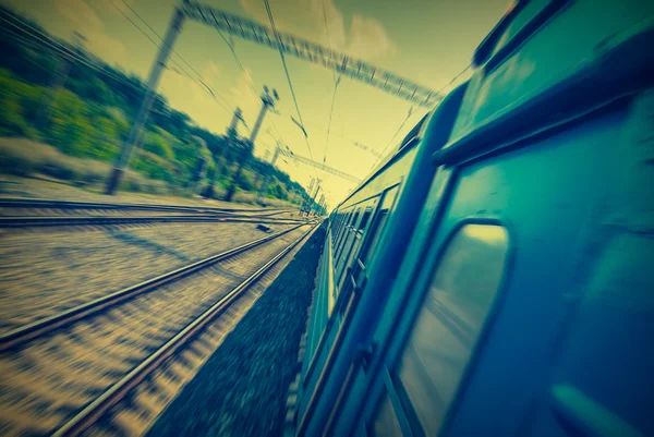 Moving train — Stock Photo, Image